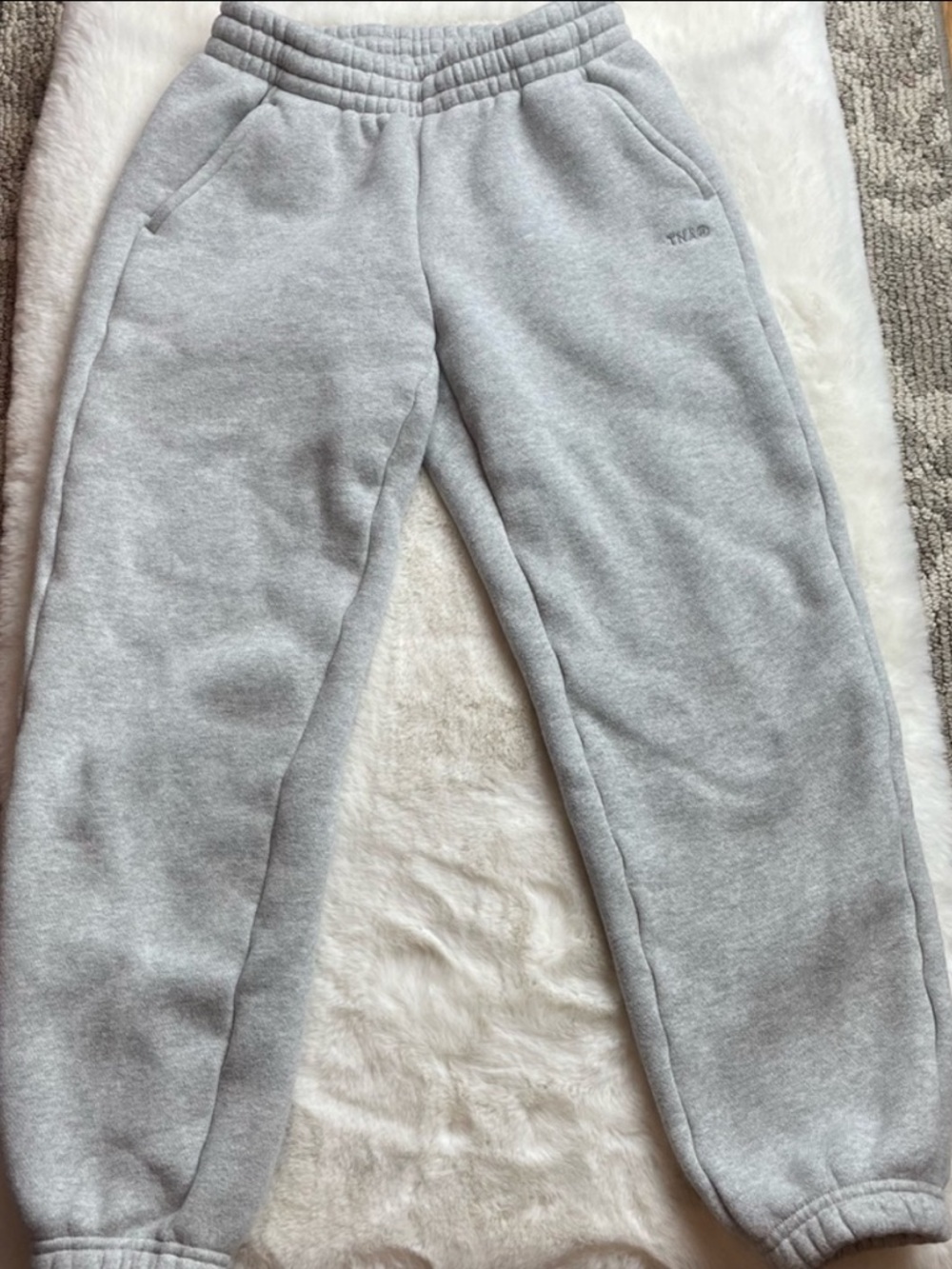 TNA Light Gray Fleece Joggers